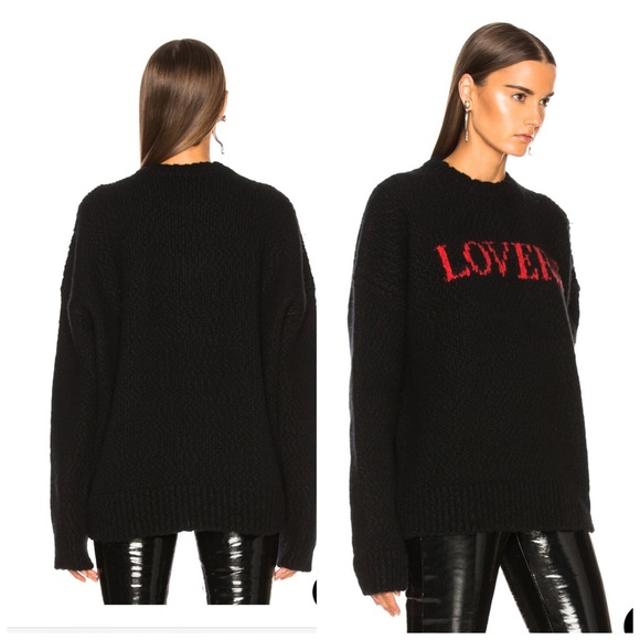 AMIRI Intarsia Lovers Wool Blend Sweater size M - Picture 2 of 8